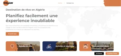 create a modern travel agency website for your business