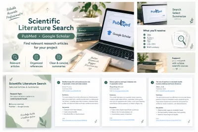 conduct a scientific literature search using PubMed and Google Scholar